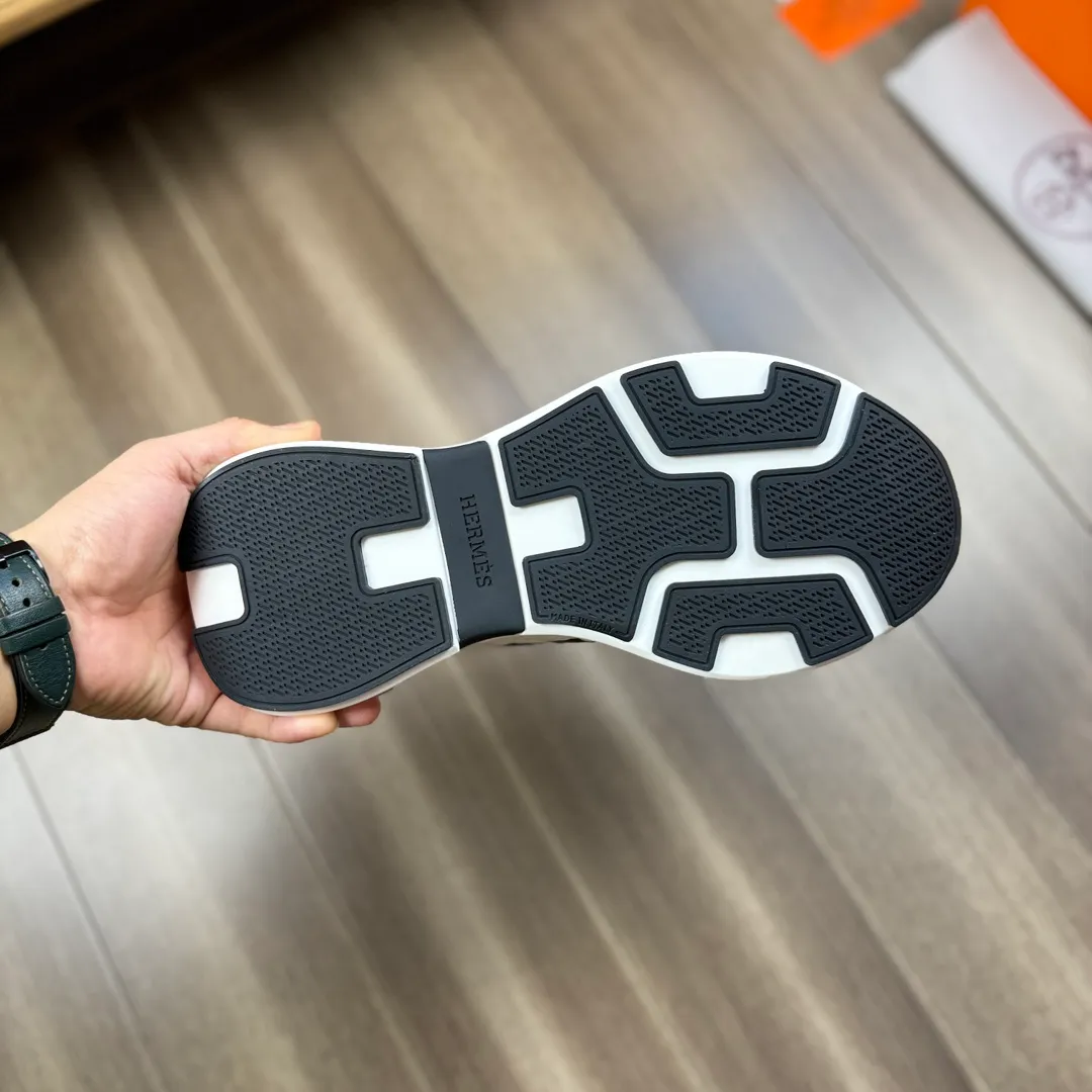 [HERMES] Hermès men's shoes 💰520💰 - High-end quality original order - Upper: 🔝 tumbled calfskin, high mercerized striped fabric, sewn brand H totem - Lining: water-dyed cowhide - Outsole: ultra-light T men's shoes 💰U foam rubber; two-color molded outsole - Super high quality control, fine workmanship: highlighted (high-end, luxury, grade) -Size :38-44 (45, customized)
